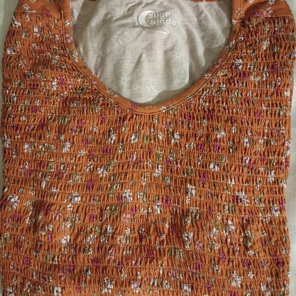 Sugar & Jade - Dressy Orange Long Sleeve Tops for Girls - Kids Size XXL - Picture 2 of 2